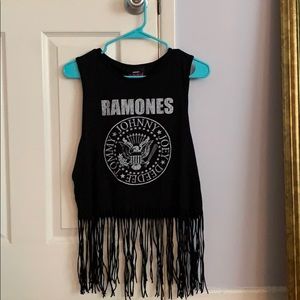 Ramones Tank with fringe